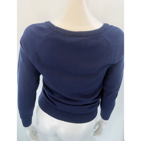 NWT Torrid Navy Heart Butterfly LS Sweater Size 0(12) VALENTINE - Picture 4 of 6